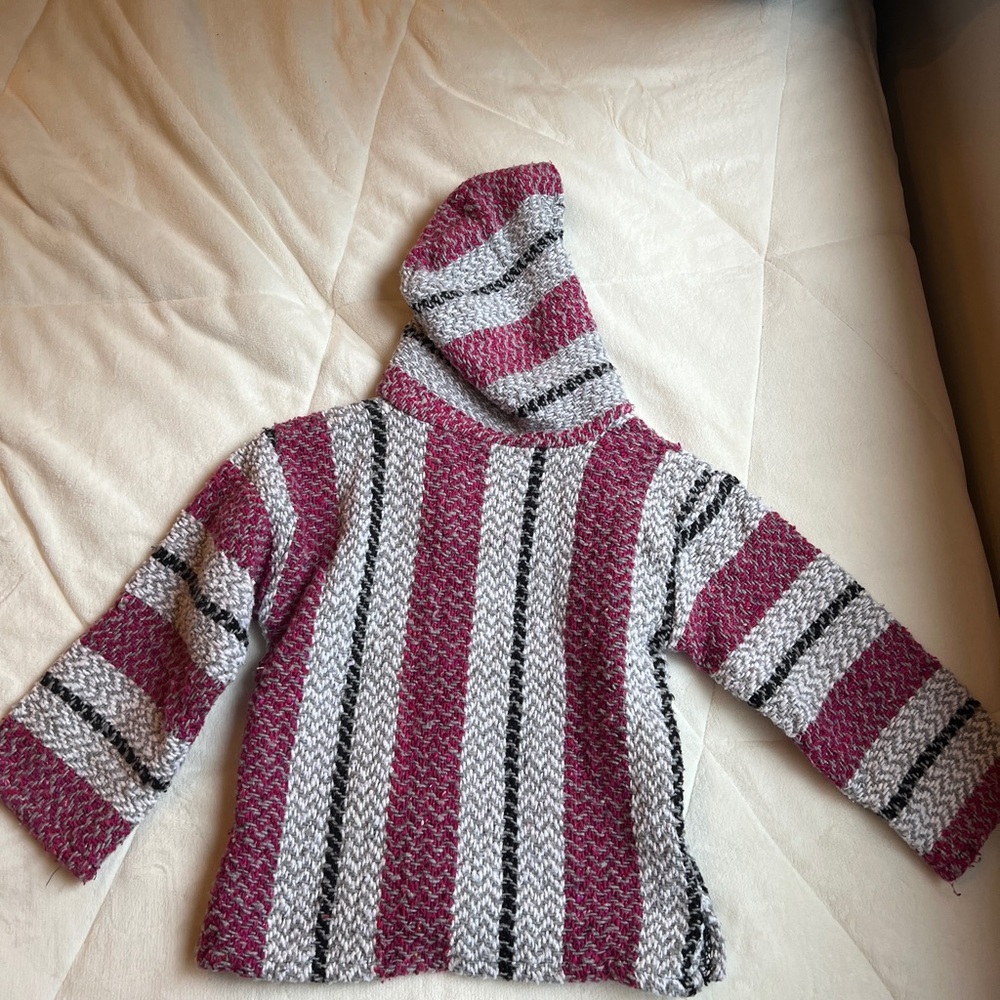 Baja Joe Maroon and Gray Woven Hoodie - Picture 2 of 7